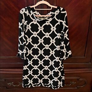 White House Black Market Monochrome Chain Dress